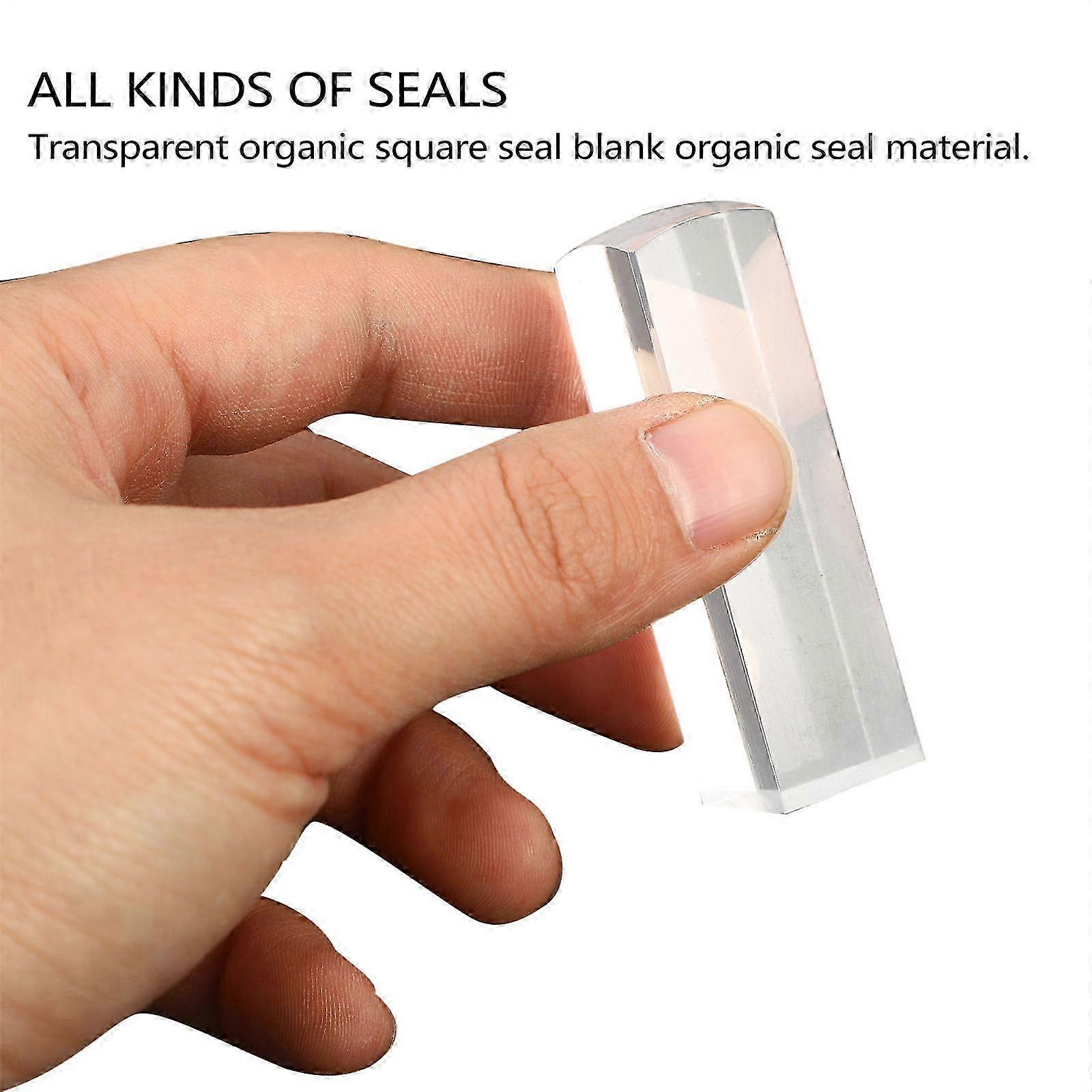 Blank Stamp Acrylic Material compatible with DIY 5Pcs Transparent Seal Set