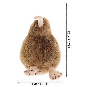 Oiseau en peluche décoratif, jouet animal marron