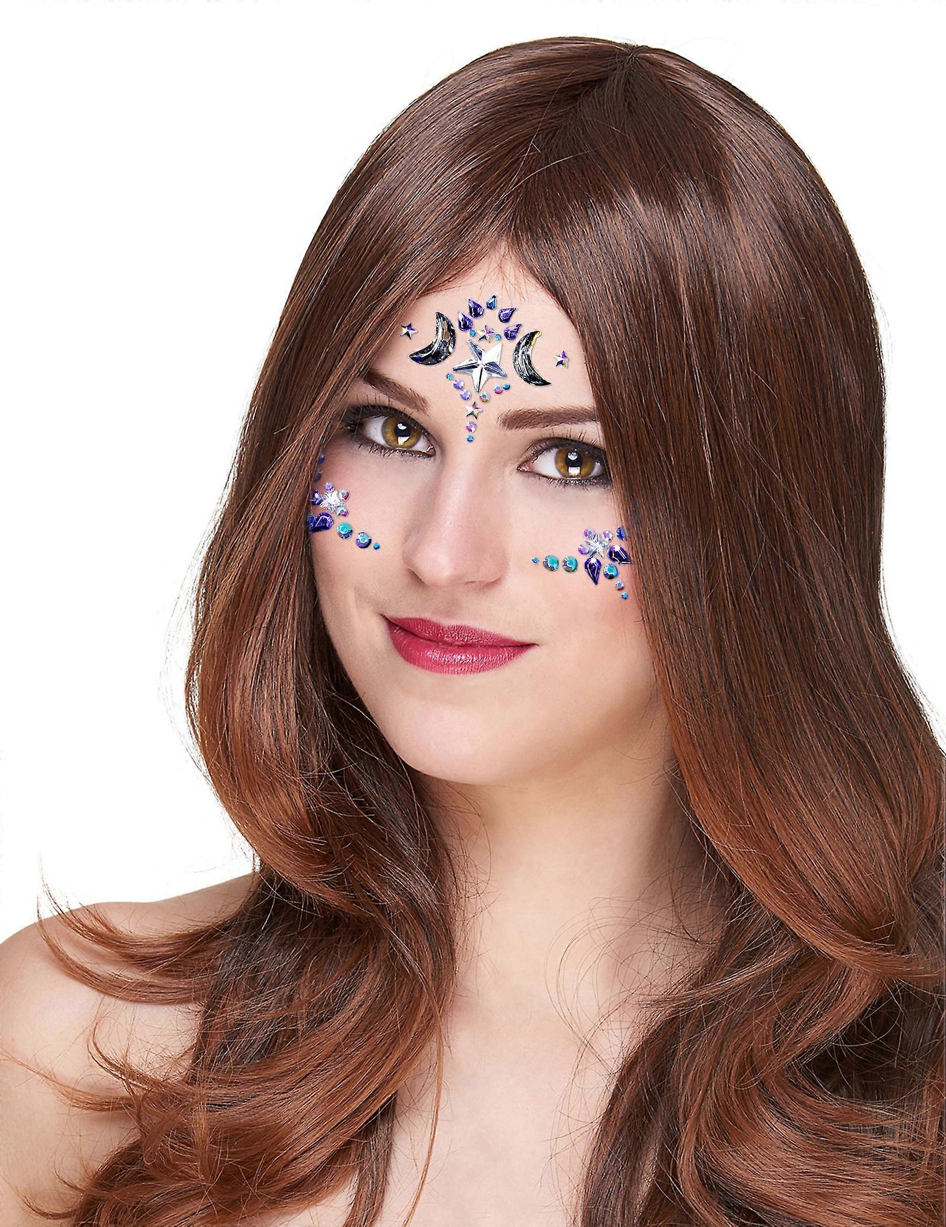 Lunar adhesive face jewels