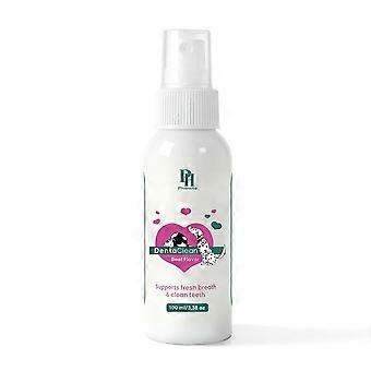 100 ml tandspray med nötköttssmak för husdjur, fräschande andedräkt och munrengörande spray för hundar och katter, lättanvänd munvårdsspray för husdjur