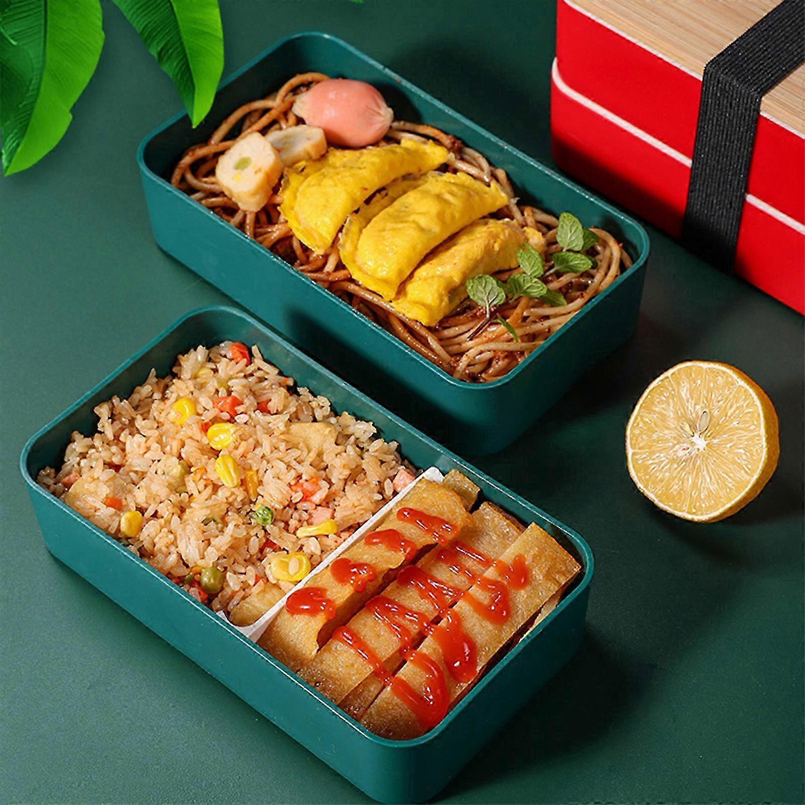 Large 1200ml Double Deck Bento Box Microwave Safe