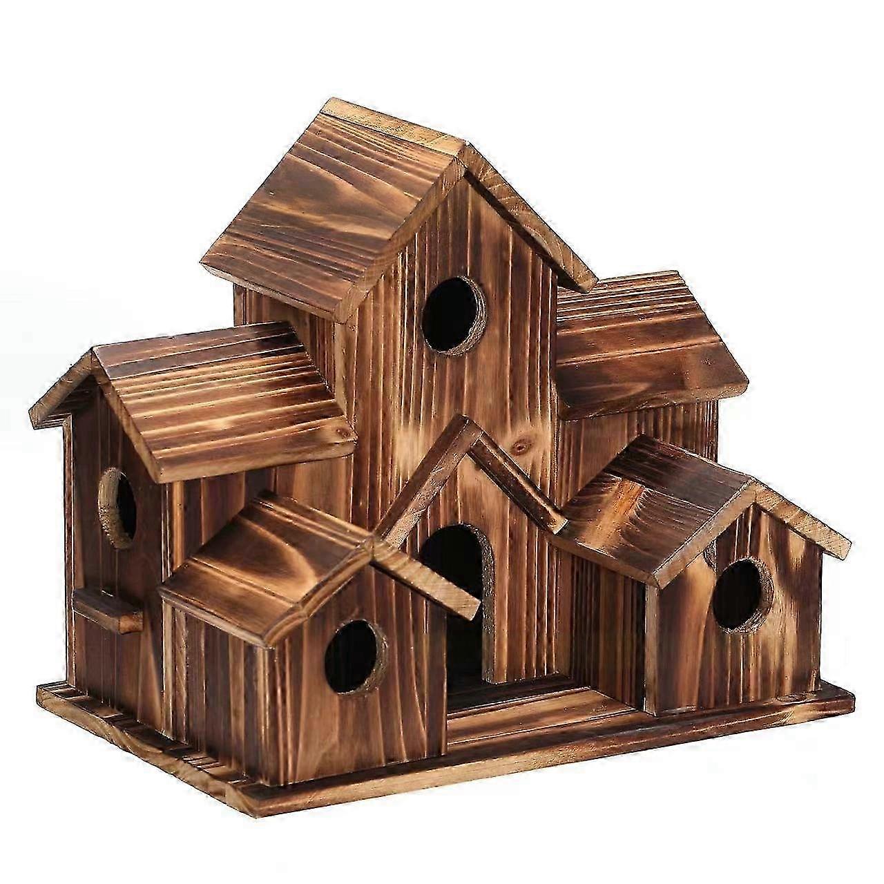 Carbonized Multi-Compartment Bird Villa