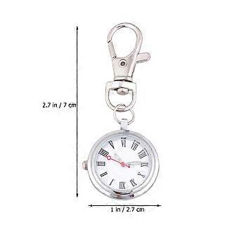Quartz Pocket Watch Keychain Large Number Watch for Men Couples with Roman Numbers