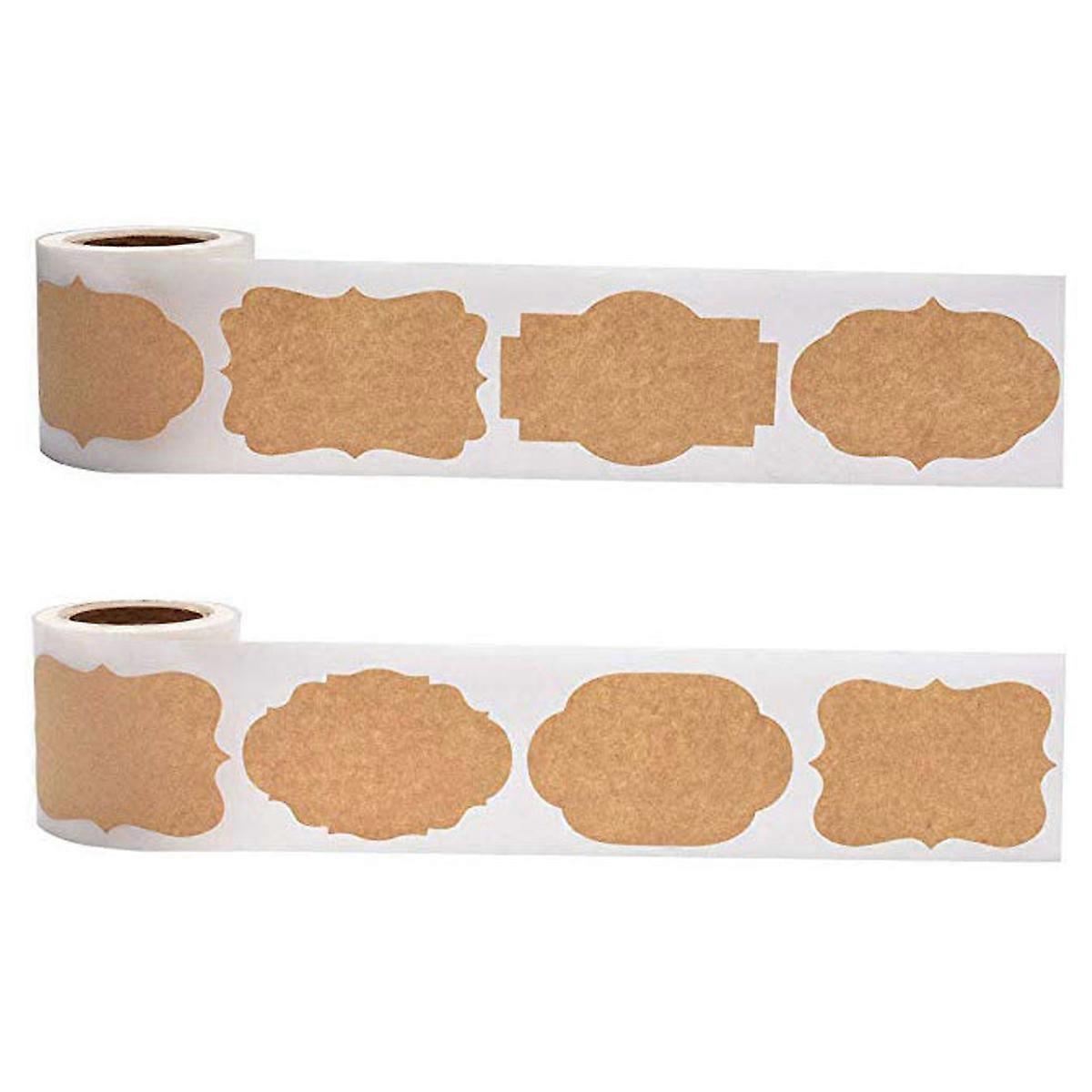Permanent Adhesive Kraft Paper Labels Practical Gift Tags Sufficient Quantity