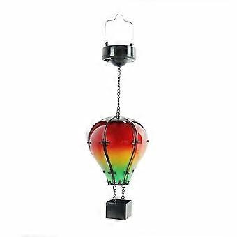 Solar Hot Air Balloon Outdoor LED Flame Appearance Hanging Lantern Decorative Light For Patio Garden Porch Yard Flickering
