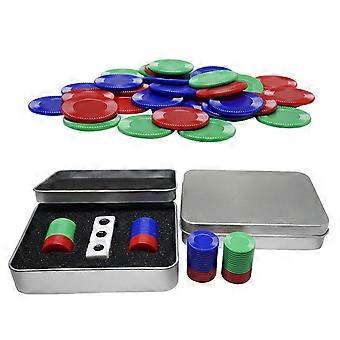 Neues grenzüberschreitendes Hot Left, Center, und Right englisches Würfelset mit Verteilerchips in Aluminiumbox-Verpackung, Zubehör für Spielwürfel
