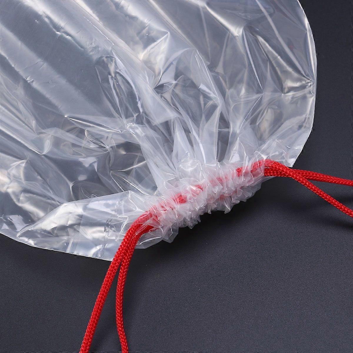 Qualified Storage Bag Transparent Drawstring Backpack Clear String Bag (Rope Color Random)