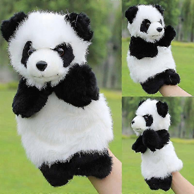 Black White Plush Panda Hand Puppet