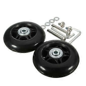 Lot de 2 roulettes pivotantes en caoutchouc pour valises et bagages, kit de réparation de roulements