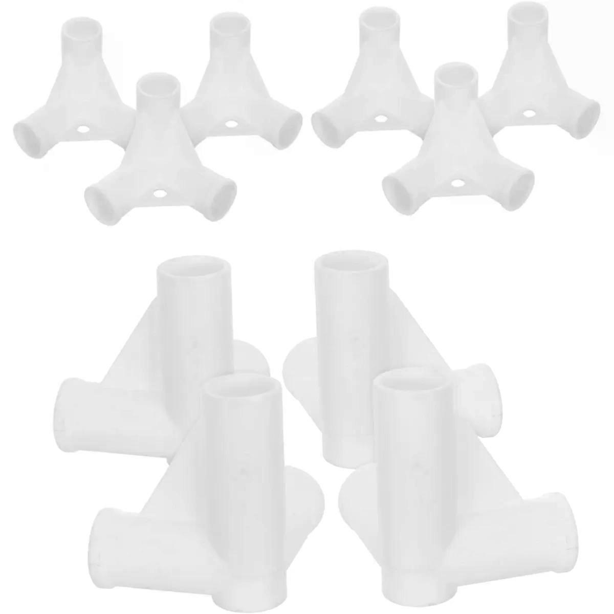 10pcs White Plastic 3-way Joint Connector for 19mm Frames