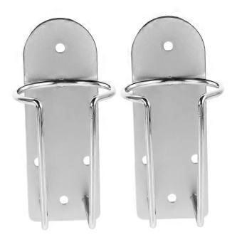 2pcs Stainless Steel Wall Mounted Hair Dryer and Straightener Organizer Rack, SpaceSaving Durable Design