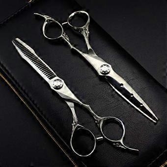 Professional Hair Cutting Shears 6 Inch Japanese Stainless Steel Barber Thinning Scissors for Salon and Home Use