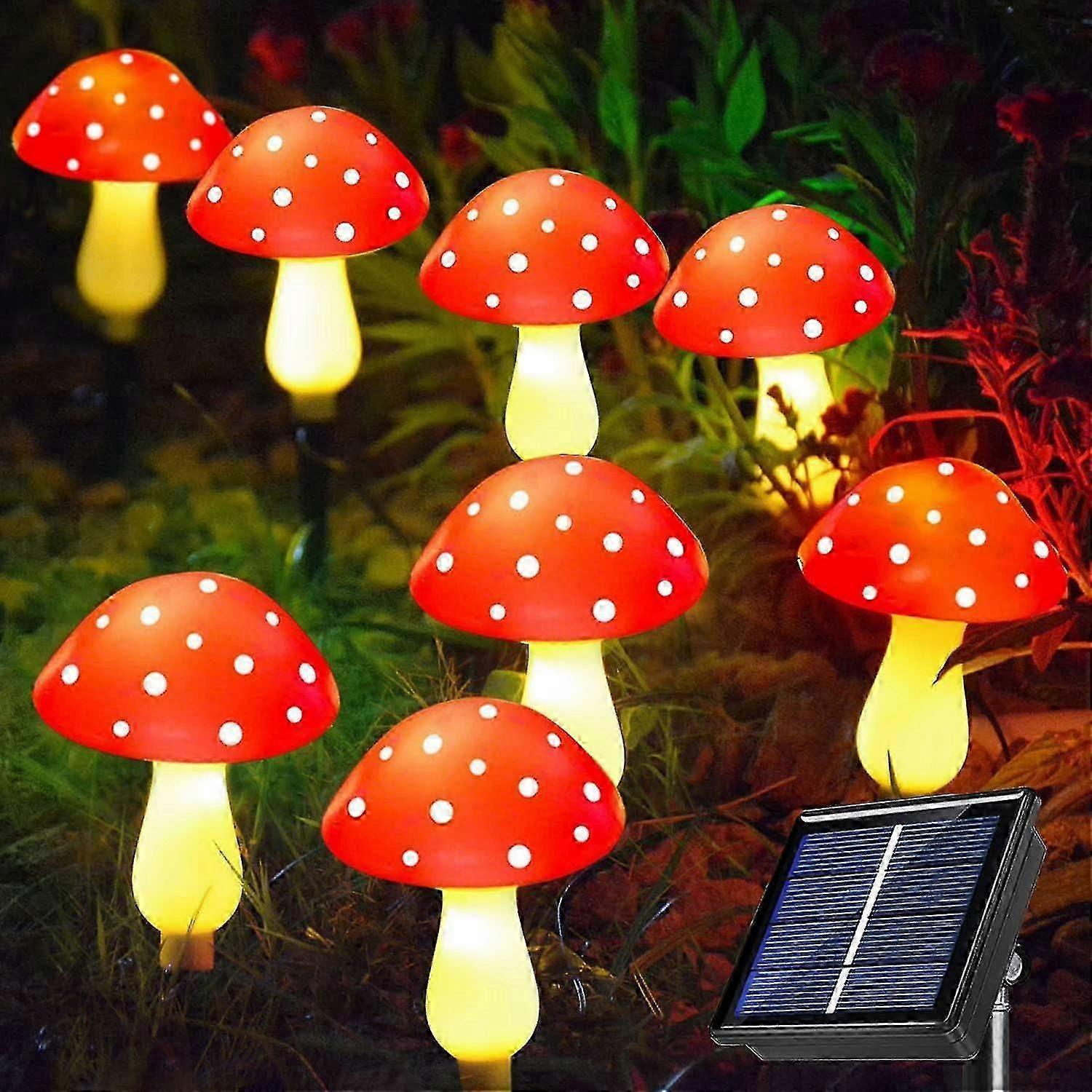 Solar Mushroom Lights 12H Runtime