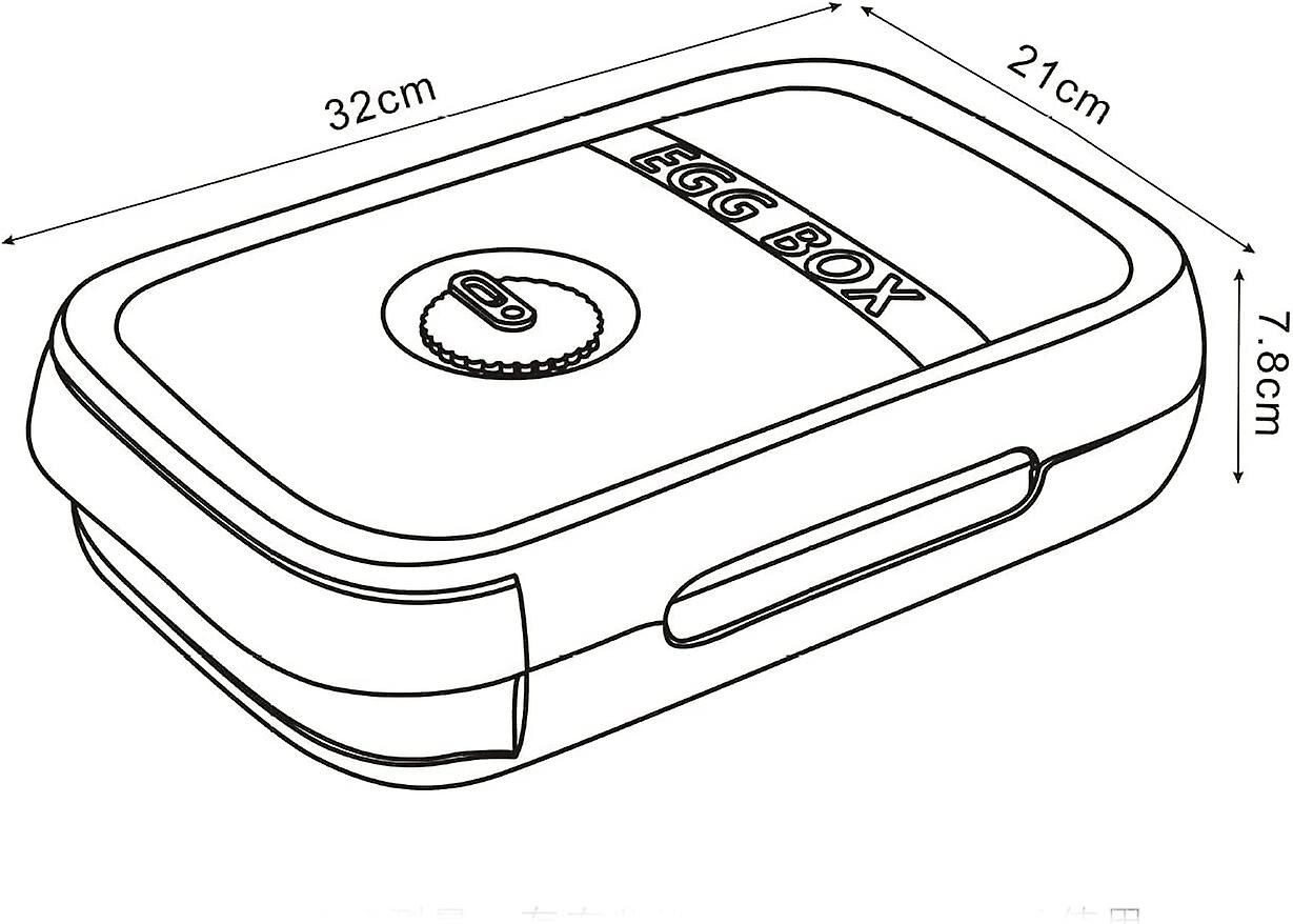 ثلاجة صندوق تخزين البيض مع علامة الحفظ (أبيض)
