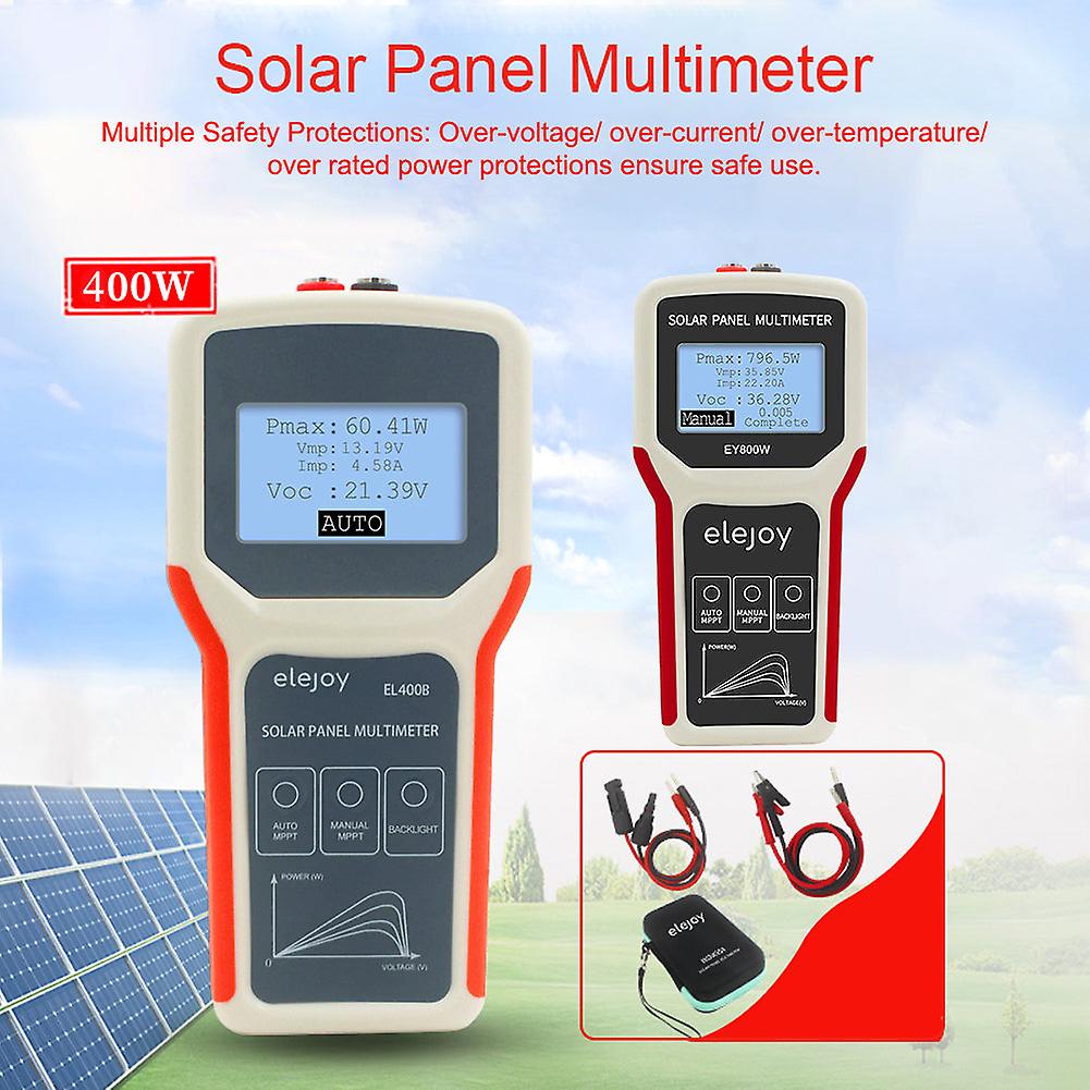 Photovoltaic Panel Multimeter Auto/ Manual Mppt Detection Solar Panel Mppt Tester With Lcd Backlight Open Circuit Voltage Tester
