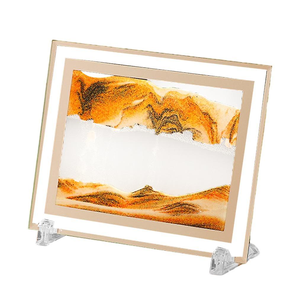 Moving Dynamic Art Yellow Sand Bild