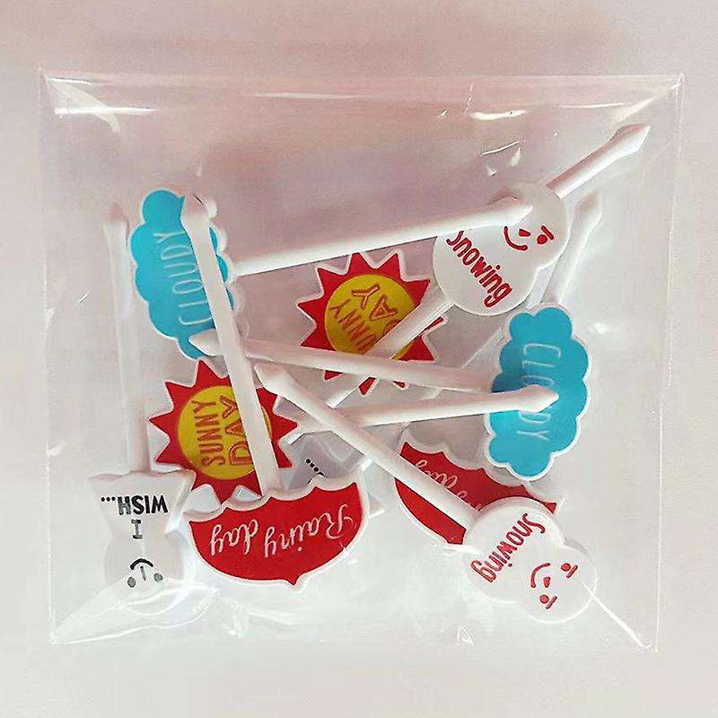 Fruit Fork Mini Cartoon Kids Food Fruit Pick Toothpick Party Decor Random Color