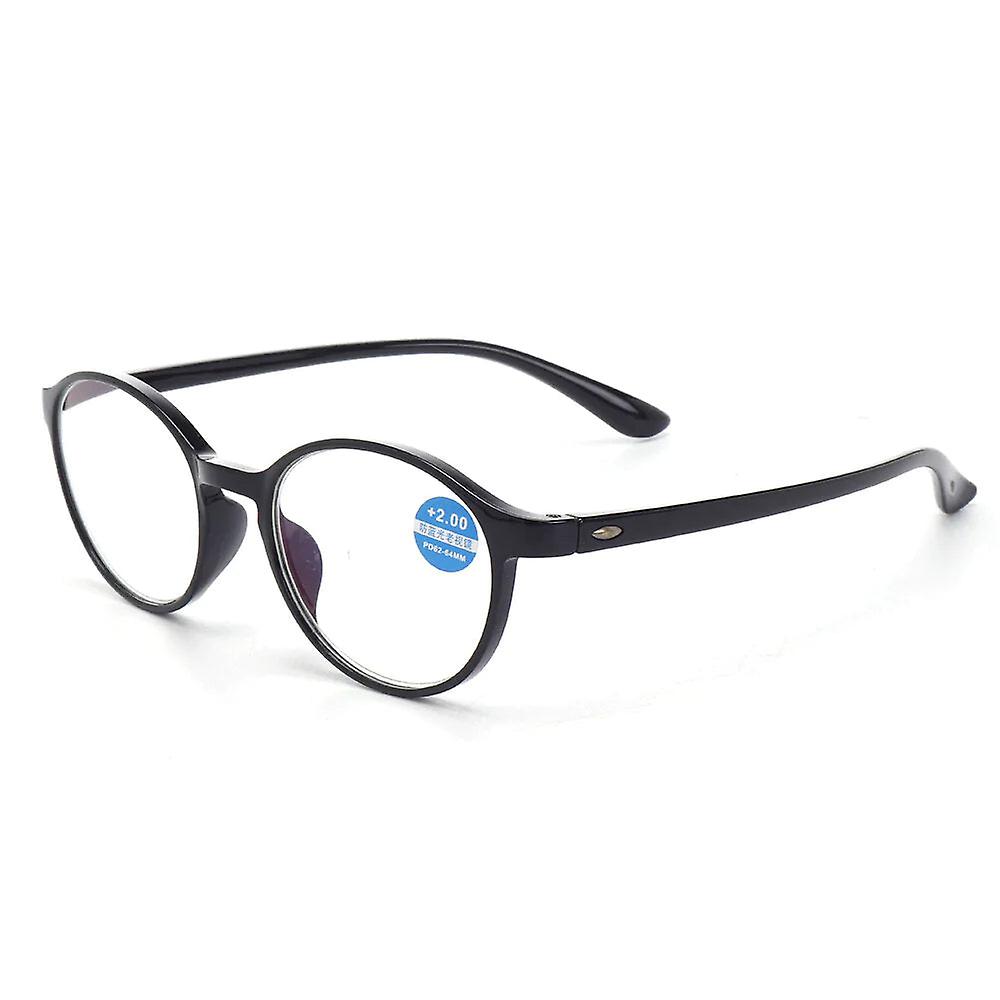 Unisex Lightweight Round Reading Glasses With Spring Hinge For Computer Use