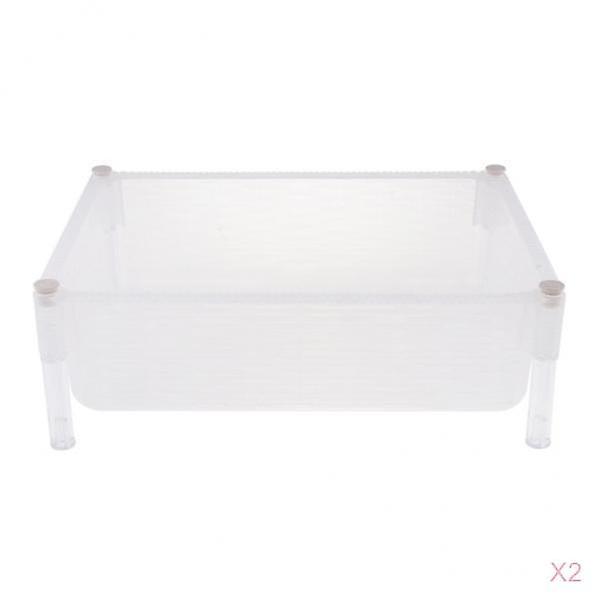 2x Clear Turtle Tank Reptile Habitat For Fish Tank Reptile Turtle Tortoise