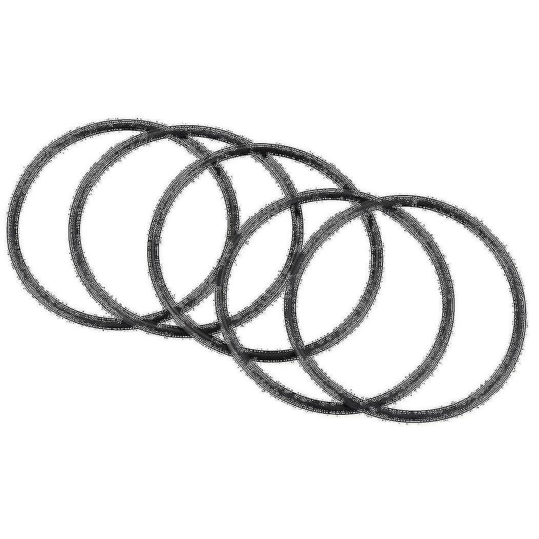 5 Pcs 80 Mm External Dia 4 Mm Thick Filter Rubber O-ring Seal Black