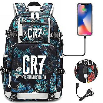 Football-star-cristiano Ronaldo School Bags For Boys Girls 3d - Main Image