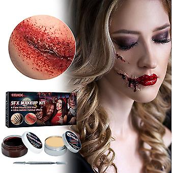 1Set Special Effect Make-up Pak Wond Modellering Scar Wax Gecoaguleerd Nepbloed
