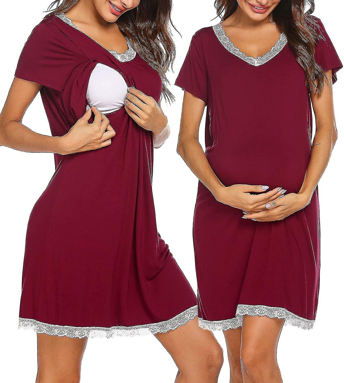 3 In 1 Delivery/labor/nursing Nightgown Soft Maternity