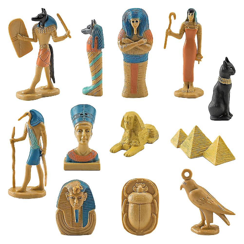 Egypt Statues,12 Pcs Ancient Egypt Ancient Egypt Figurines Miniature Ornaments Unrivaled Performance
