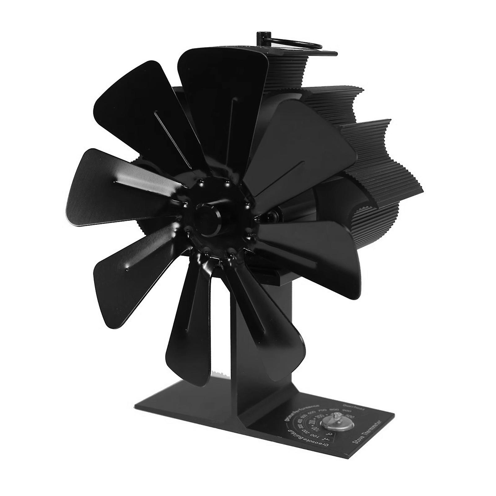 Self-Powered Multi-Blade Thermal Powered Stove Fan Low Noise Efficient Fire Places Fan for Fireplaces