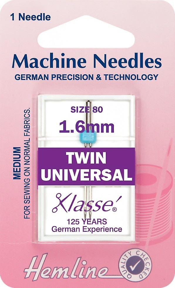 Hemline Twin Sewing Machine Needles - each