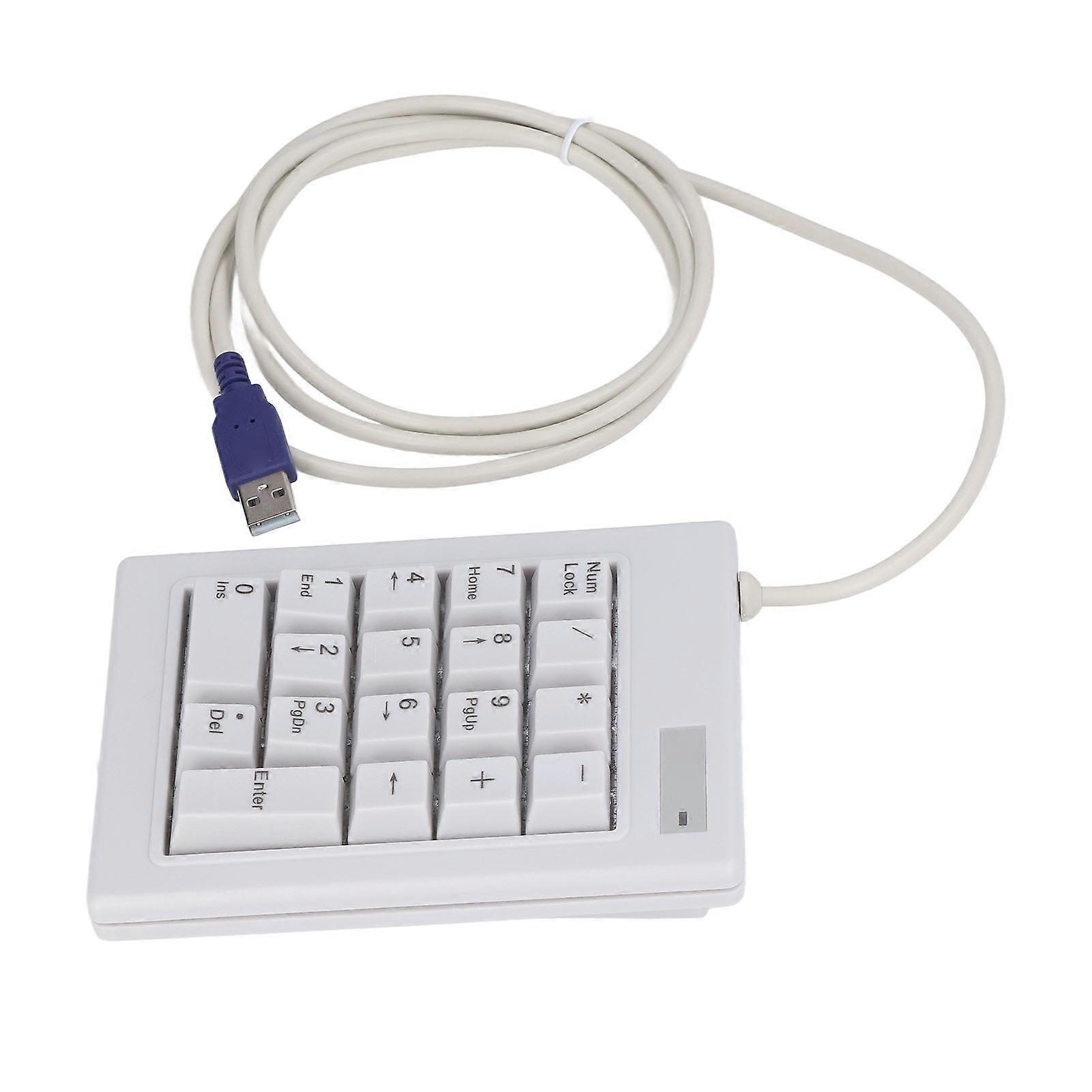 Mechanical Numpad 18 Keys Linear Action Switch USB Port Splashproof Nonslip Pads USB Numpad for Office Bank Counter