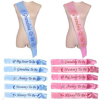 Baby Shower Sash Party Decoration Mom To Be/Grandma/Auntie/Nanny