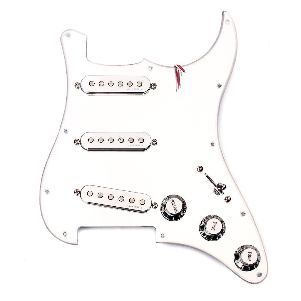 Mirror Surface Prewired 3 Single Coil Pickguard SSS for Fender Guitar Chrome