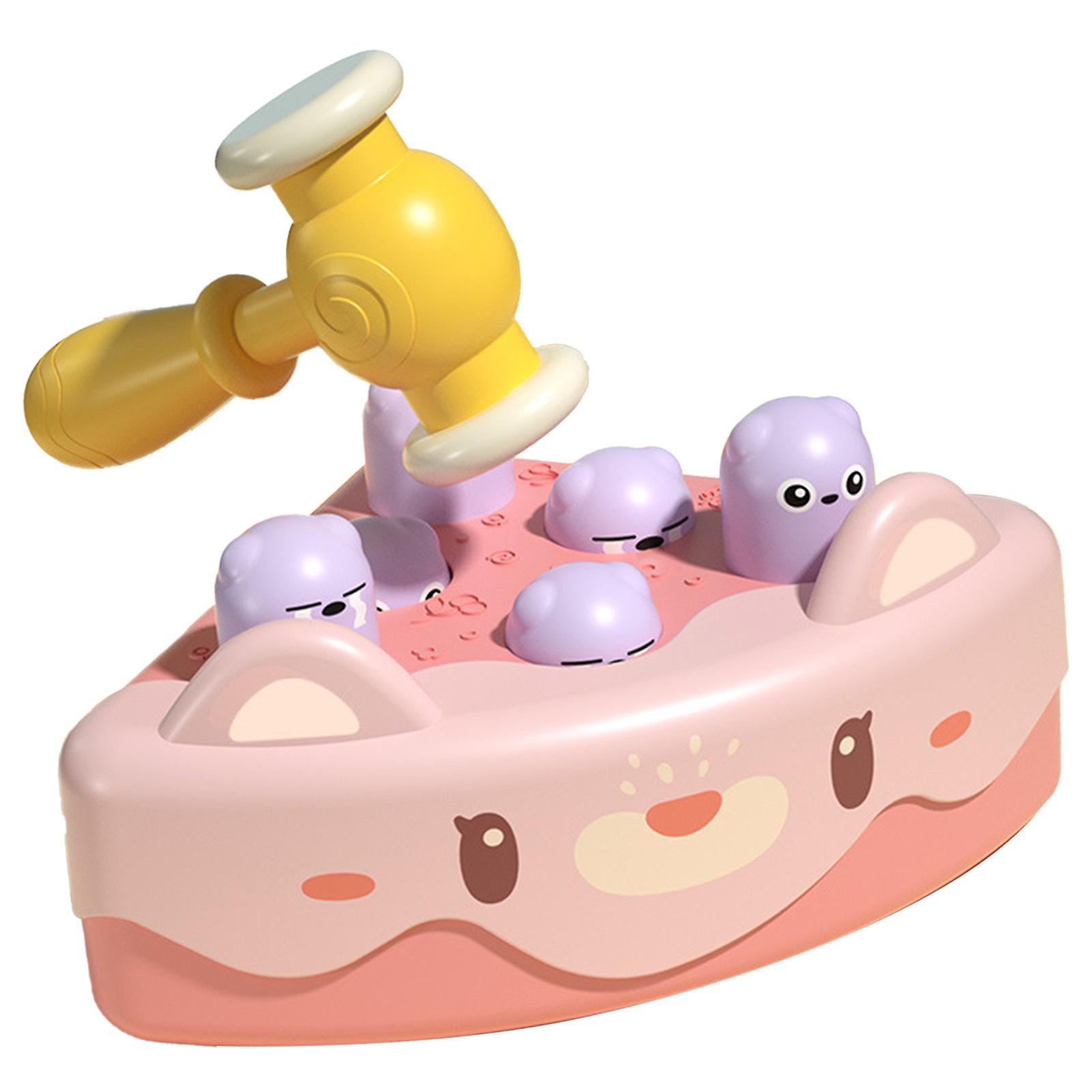 Interactive Cake-Themed Whack Toy with Soft Hammer for Toddlers 1-2 Years