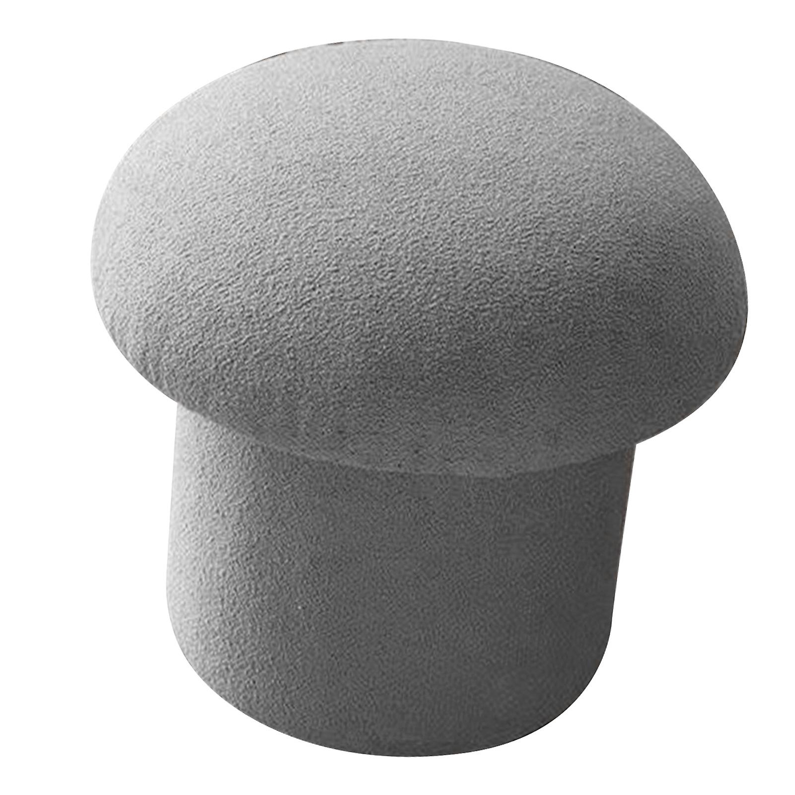 Gray Round Pine Foot Stool - Elastic Sofa Bench for Cozy Home Decor