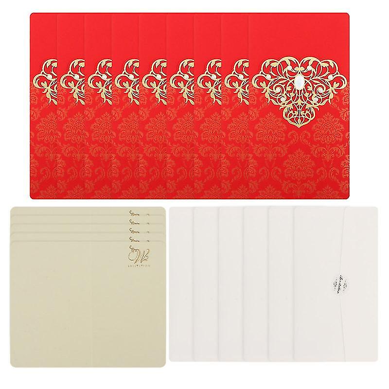 10pcs Hollow Wedding Card