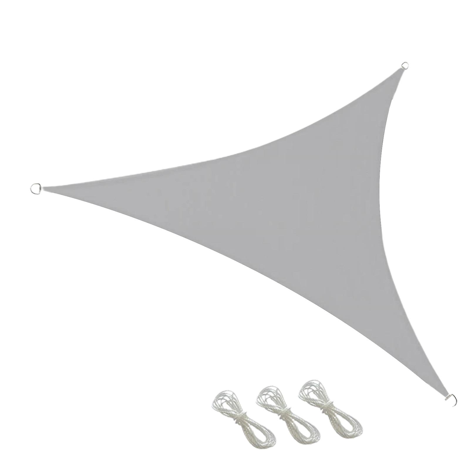Triangle Sun Shades Sails Canopy with Rope Windproof Rain Proof UV Blocking Canopy for Decks Patios BBQ Areas