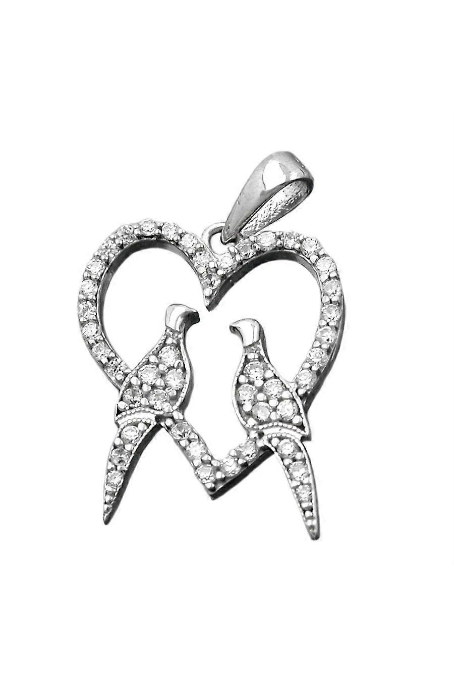 Pendant Heart With 2 Doves Silver 925 - Gl90160