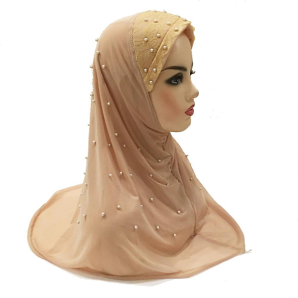Chiffon Muslim Hijab Hijab Double Mesh Beaded Hijab