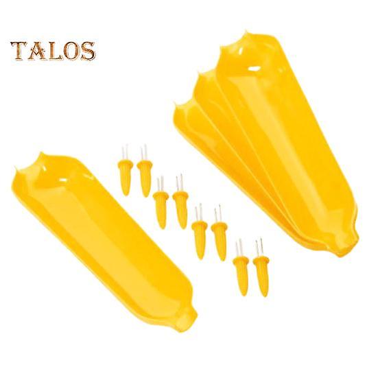 1 Set Corn Fork Set with Tray Portable Convenient Cooking Utensils Enjoy Delicious Corn on The Cob Home Supply