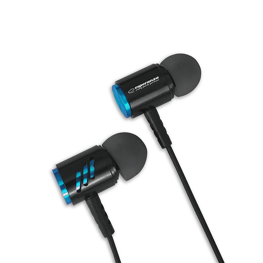 Esperanza Metal Headphones with Microphone Eh207 Black/Blue