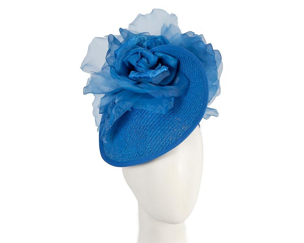 Exclusive blue fascinator with flower by Fillies Collection S298RB
