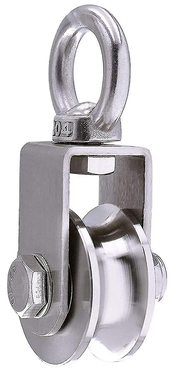 Stainless Steel 304 Lifting Ring Track Wheel Lifting Wheel Steel Wire Rope Fixed Pulley Roller