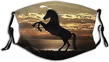 Søde husdyr Hest ansigtsmaske justerbar vaskbar, voksne mode tørklæder Balaclavas støvmaske bd011900