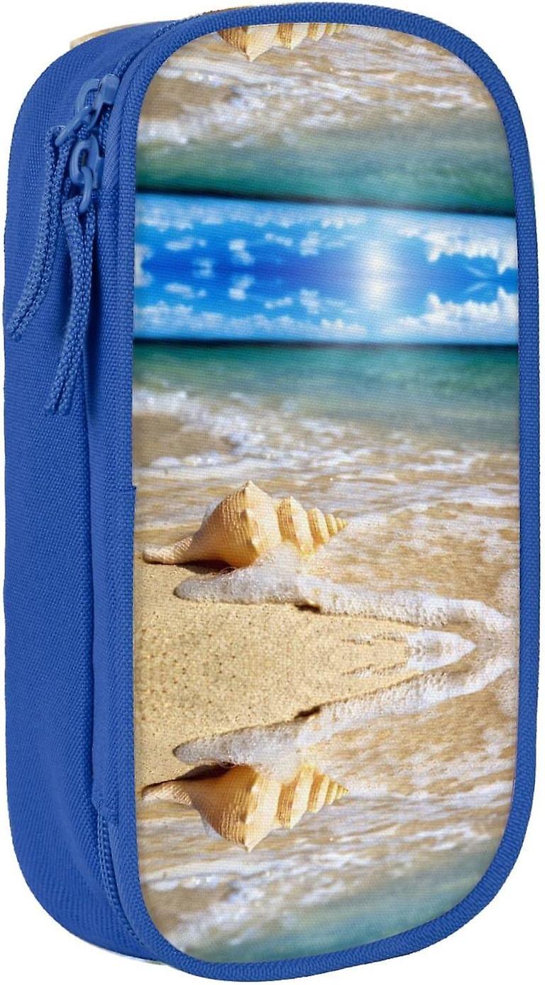 Ocean Seashell Pencil Case Pouch Pen Case Simple Stationery Bag