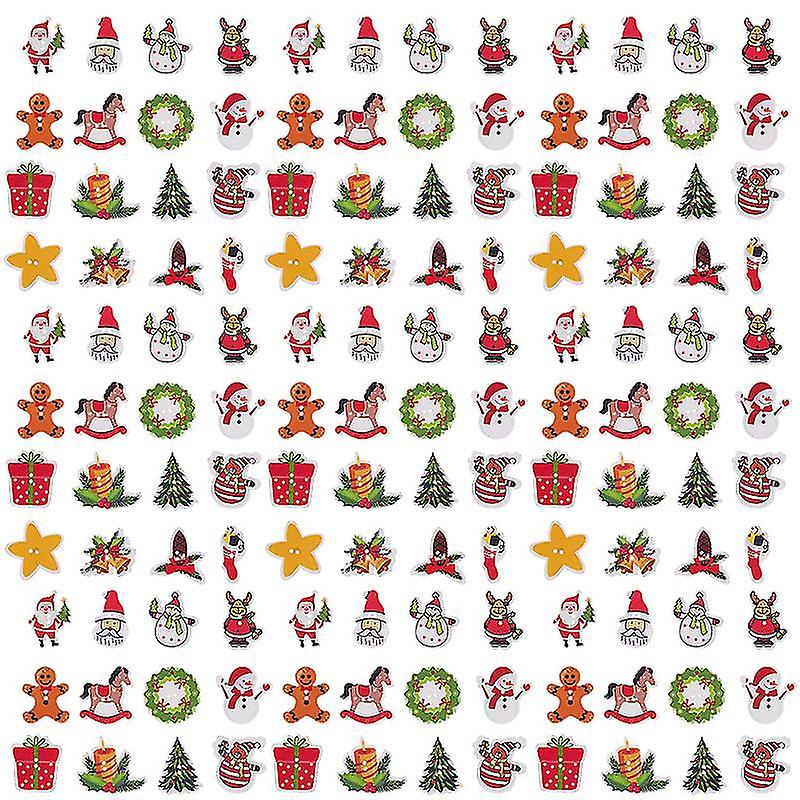 200pcs Xmas Buttons