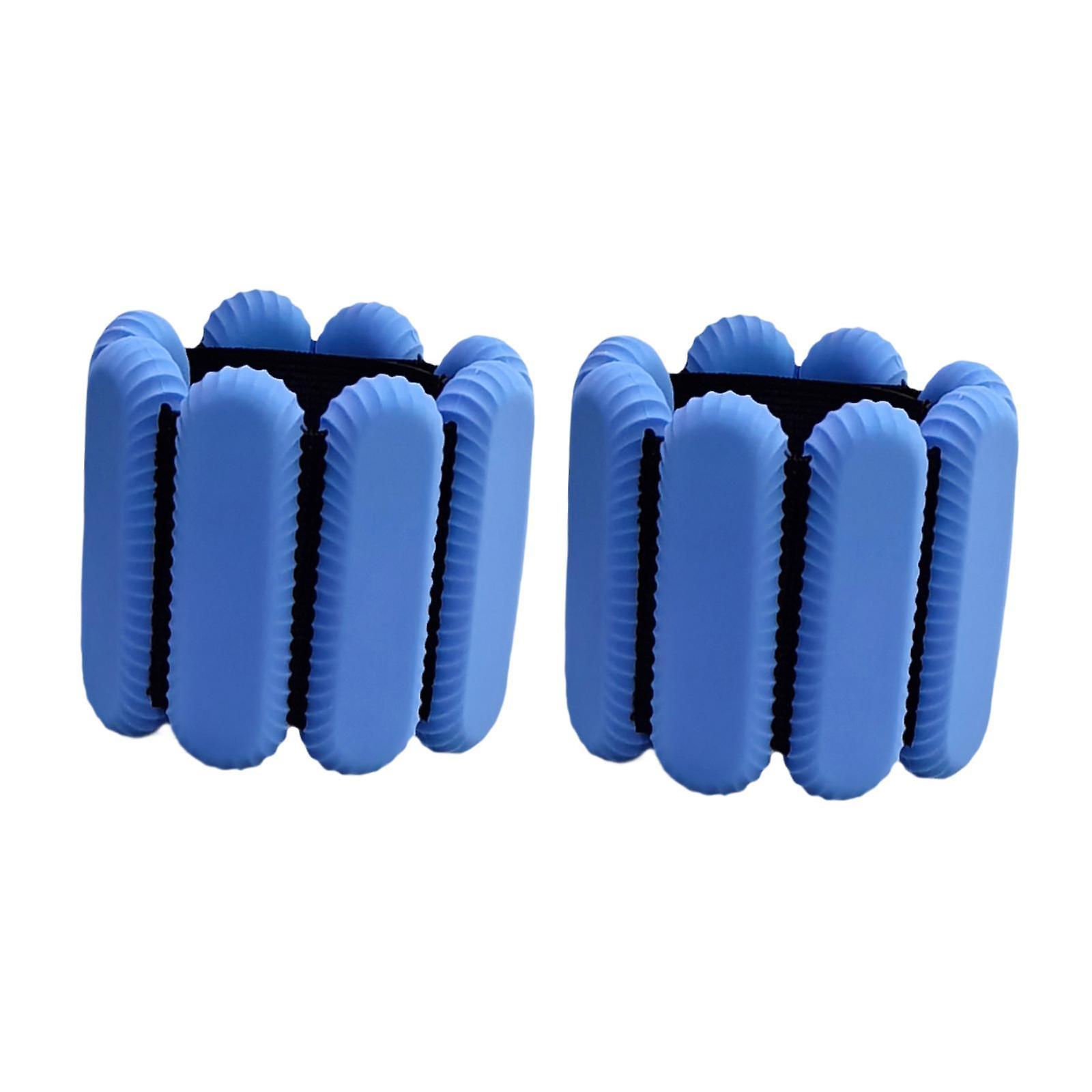 2 Pieces Wrist Weights Wearable Ankle Weights for Workout Gymnastics Walking Blue