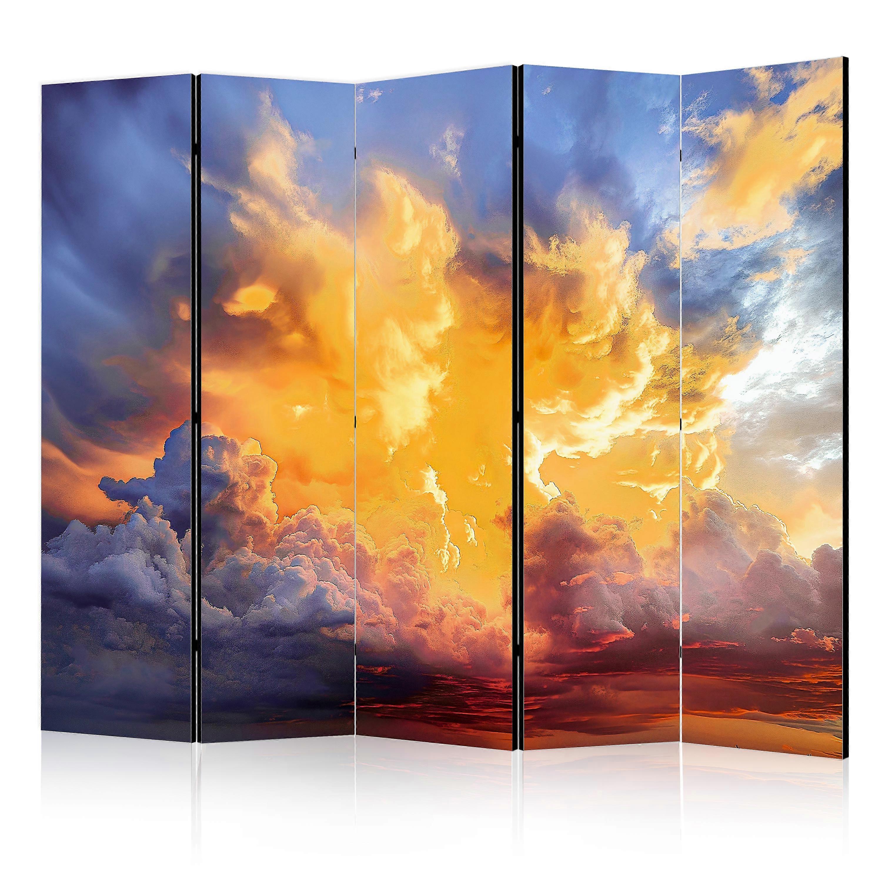 Room Divider - Beautiful Sunset - Clouds in Warm Tones