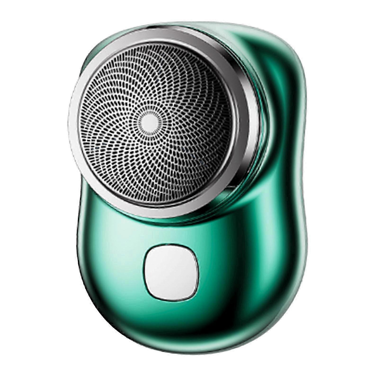 Tondeuse à barbe portable et compacte pour homme, rechargeable, mini tondeuse de poche, verte