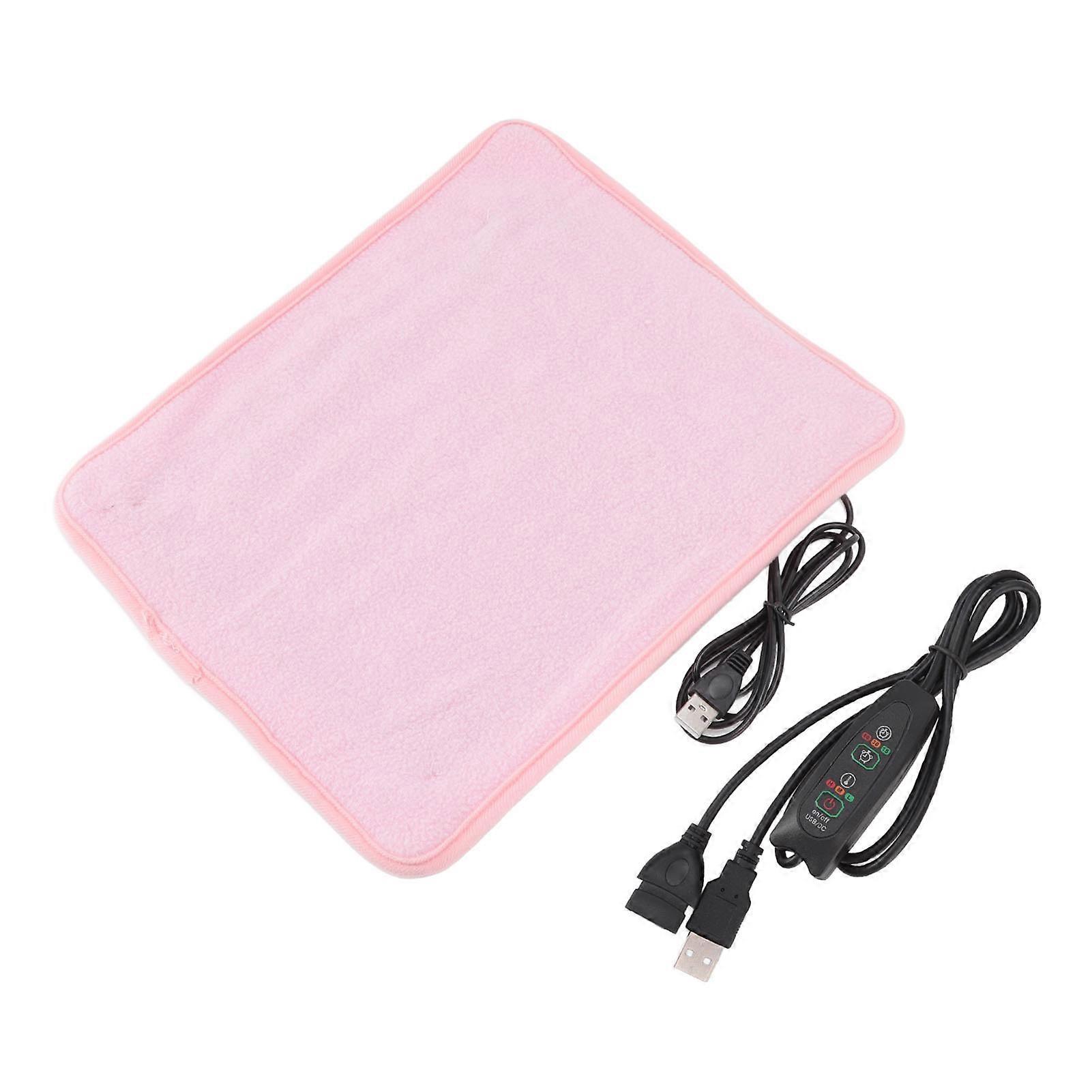 Bärbar Usb Värmedyna Axel Nacke Ben Midja Värmekuddar Med Multi Level Temperaturjustering Timing Rosa